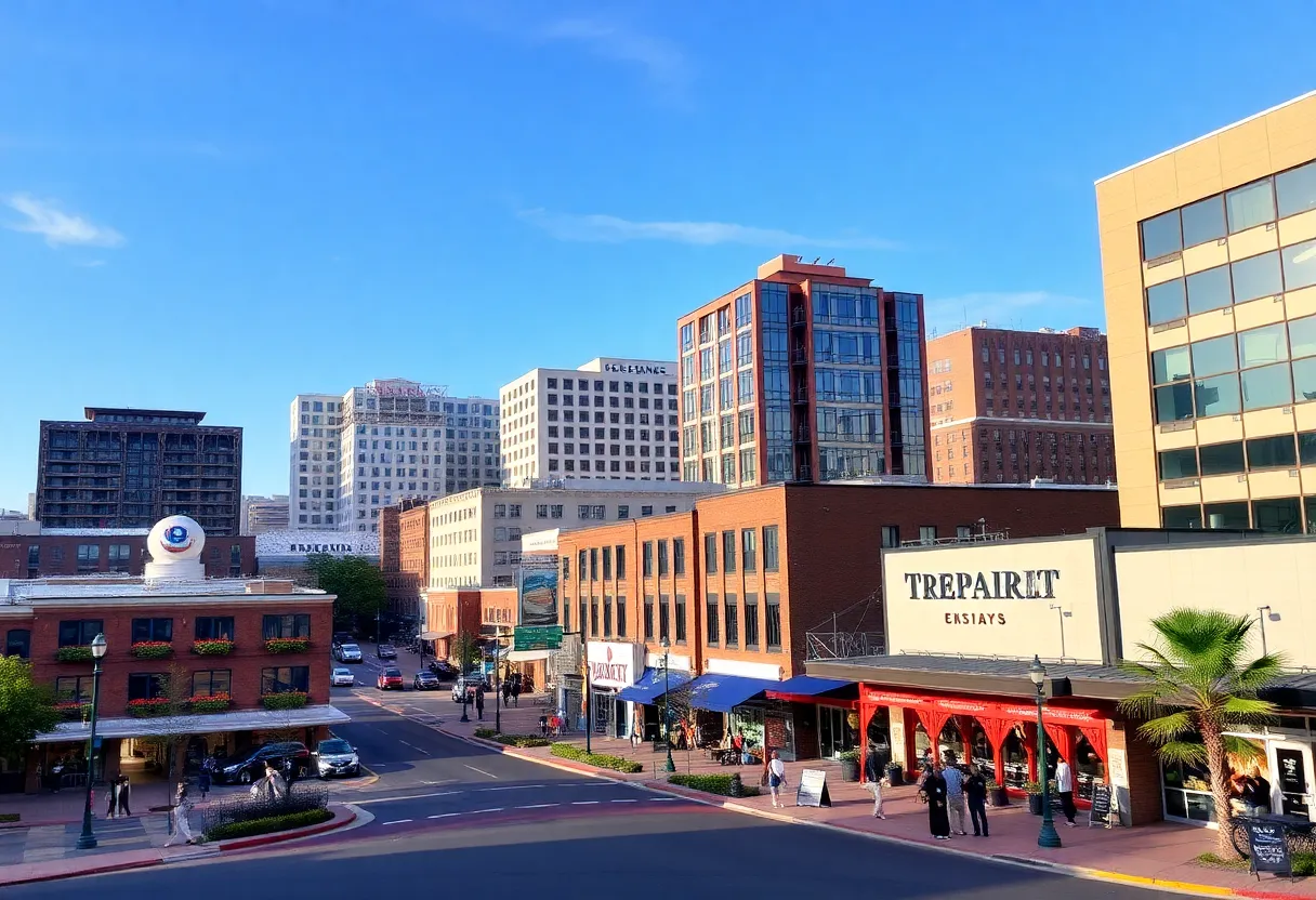 Cityscape of Columbia SC with new development projects.