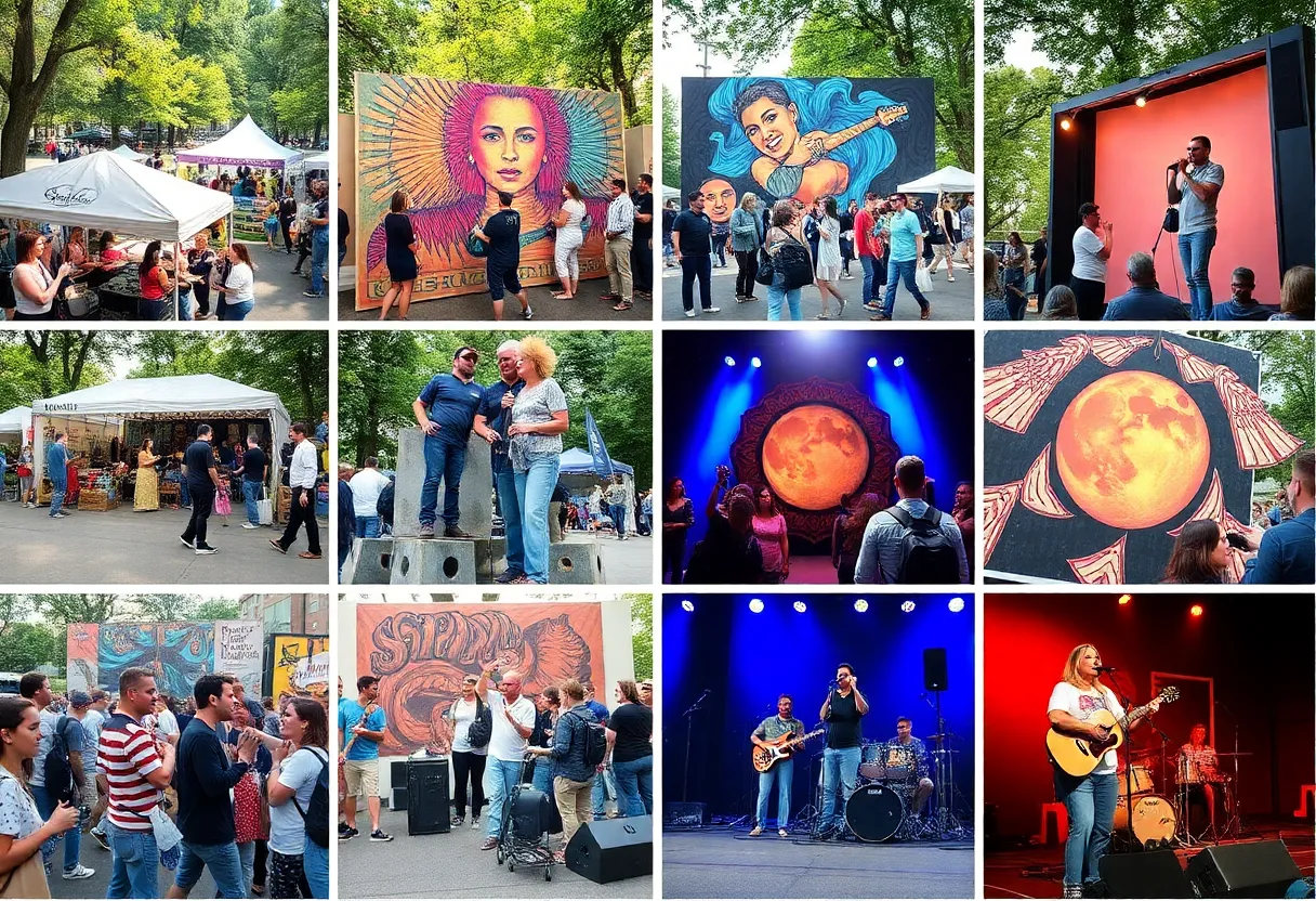 A vibrant display of events happening in Columbia SC during the weekend.