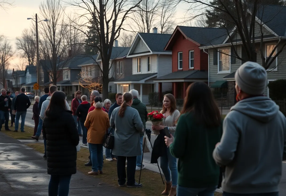 Neighborhood gathering in Lexington County after house fires