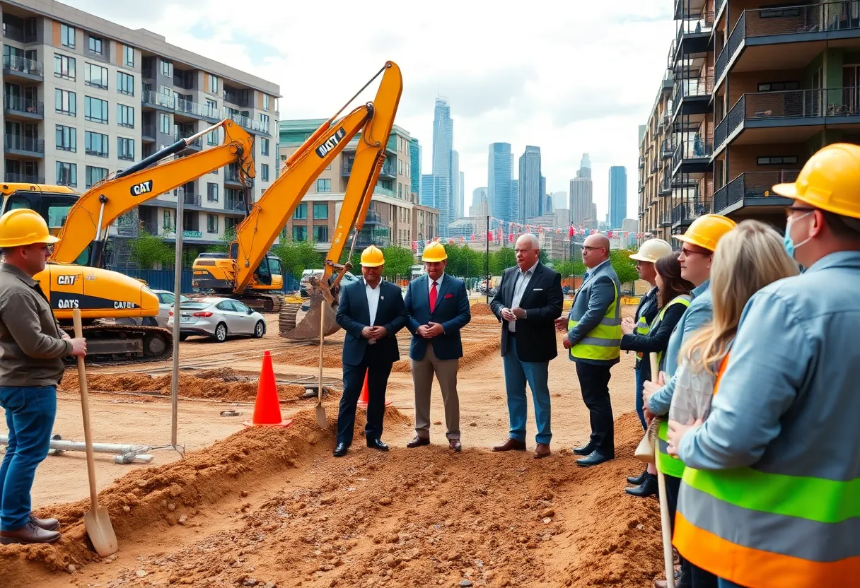 Groundbreaking ceremony site for Congaree Pointe in Columbia, SC