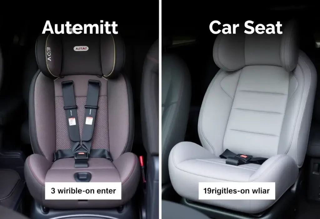 Comparison of authentic and counterfeit car seats