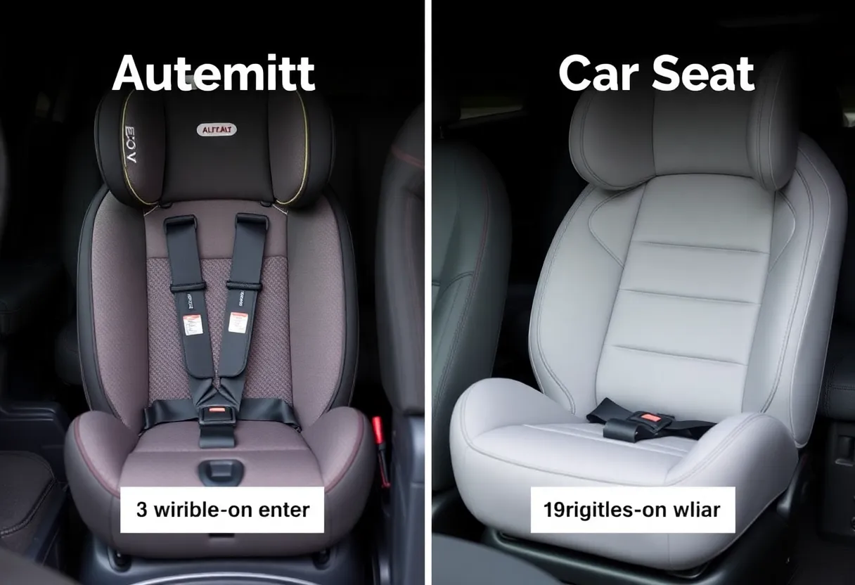 Comparison of authentic and counterfeit car seats
