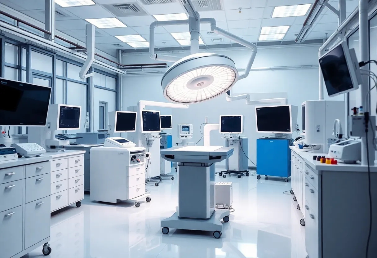 Interior view of ElectroWire Medical's cardiac device manufacturing facility