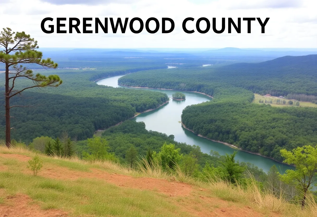 Scenic view of Greenwood County, South Carolina indicating seismic activity.