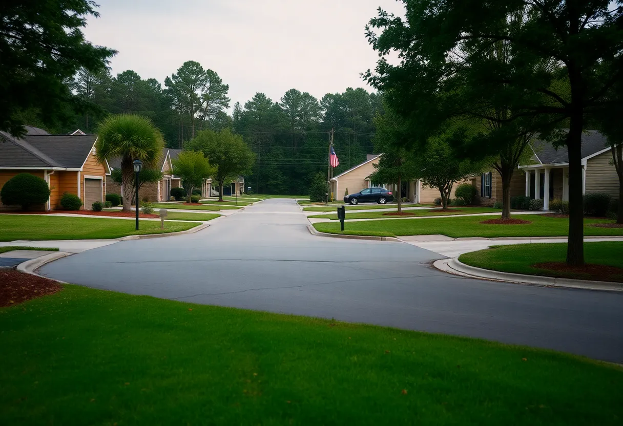 A serene neighborhood in Irmo, SC, representing community life.