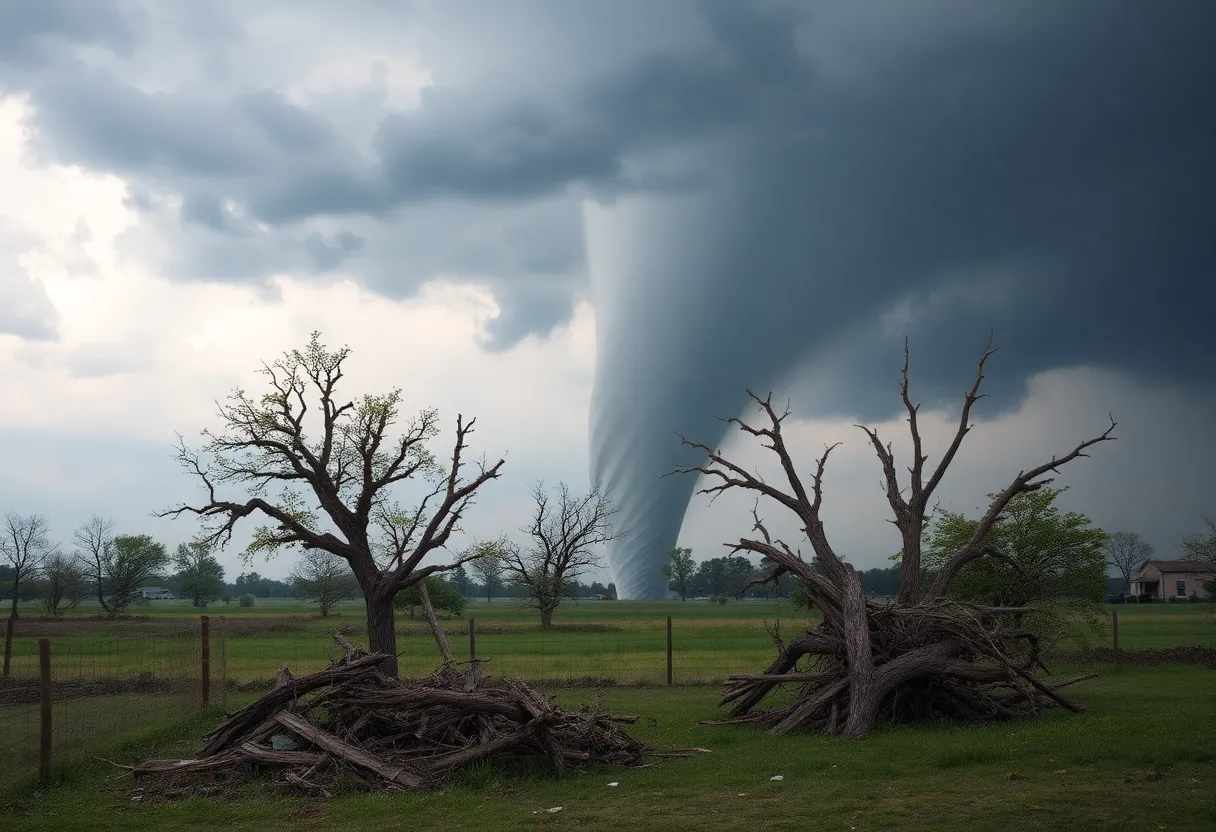 Tornado in Lexington County causing damage to trees and homes