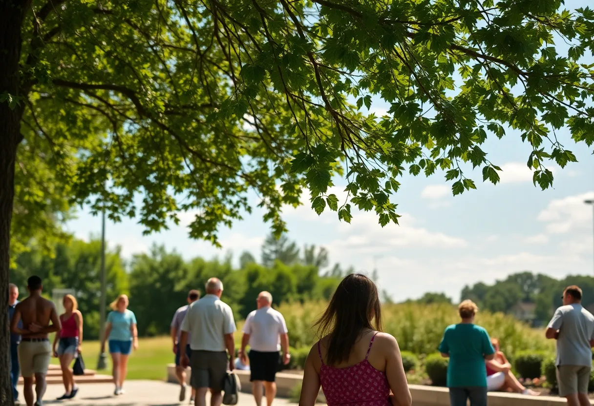 People enjoying a sunny day in a Lexington SC park