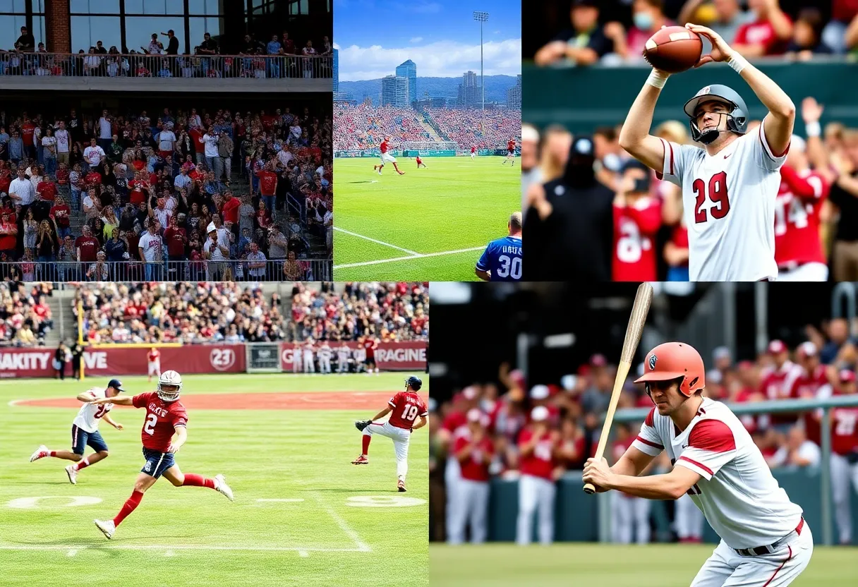 A vibrant scene of various sporting events in Lexington