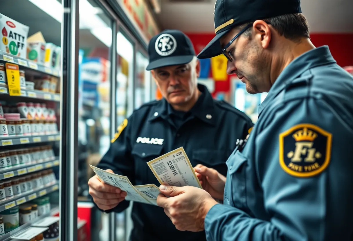 Investigation scene related to lottery fraud