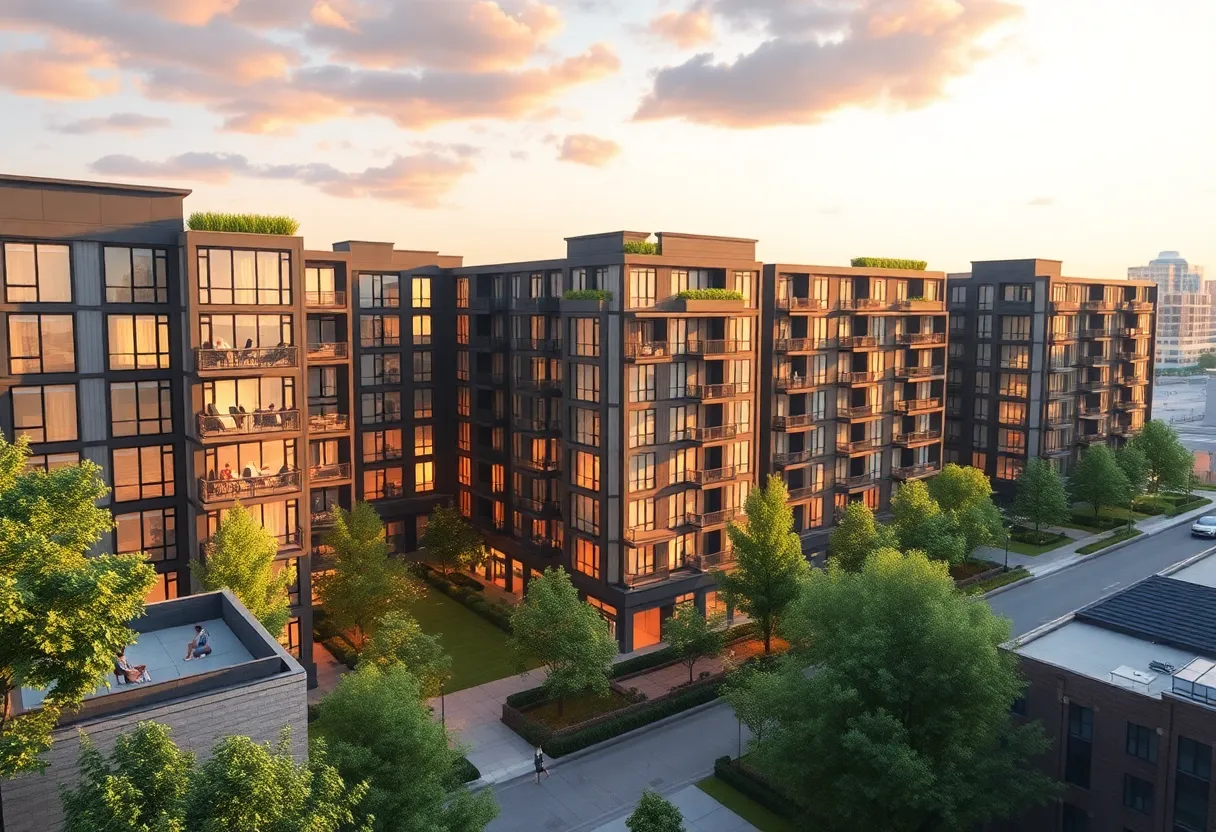 Architectural design of Marion Street High Rise after redevelopment