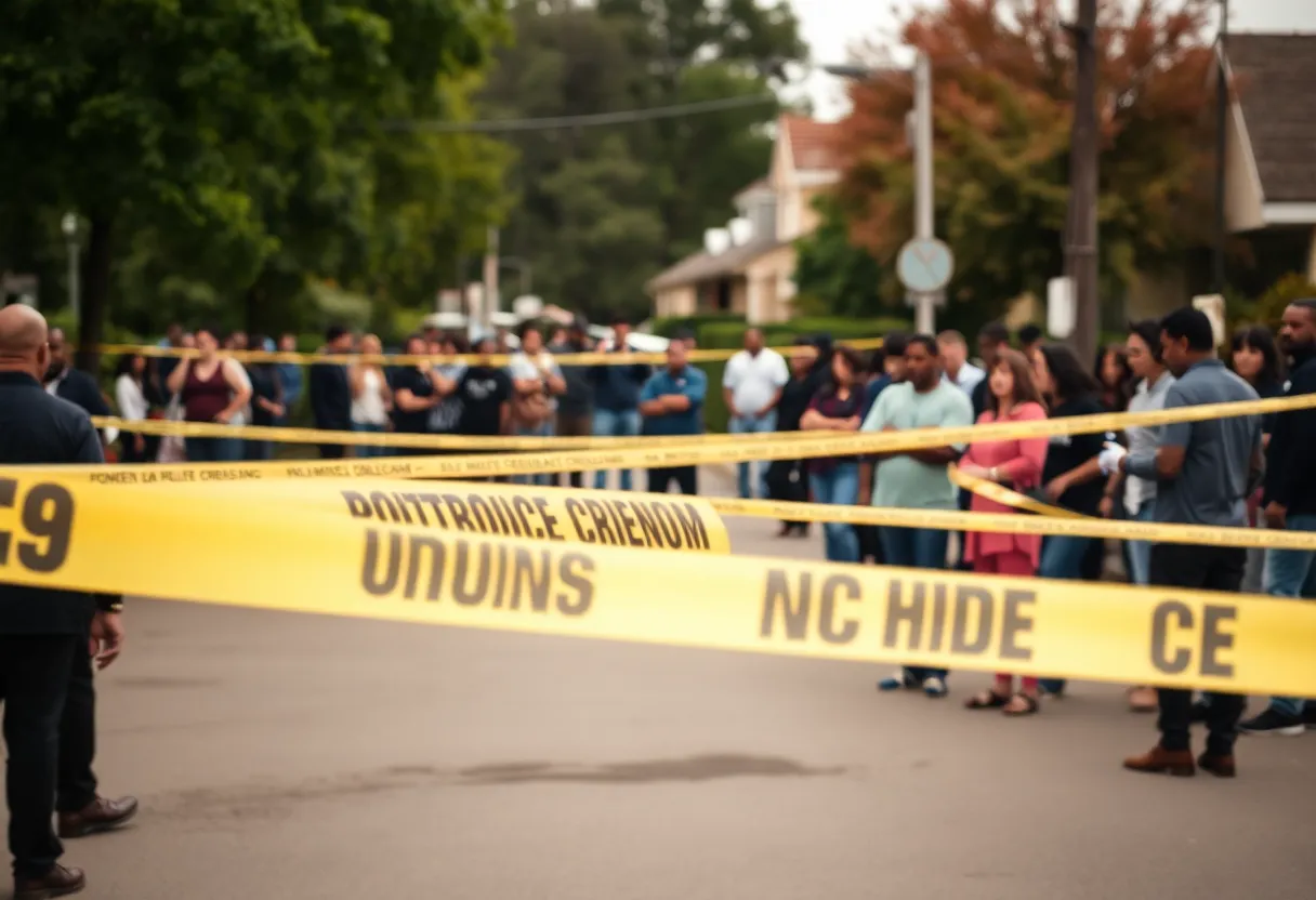 Police tape marking a crime scene in Richland County