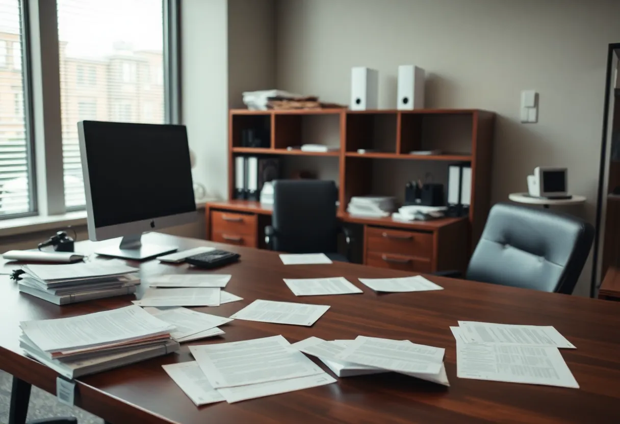 An empty office representing the turmoil within the South Carolina Election Commission.