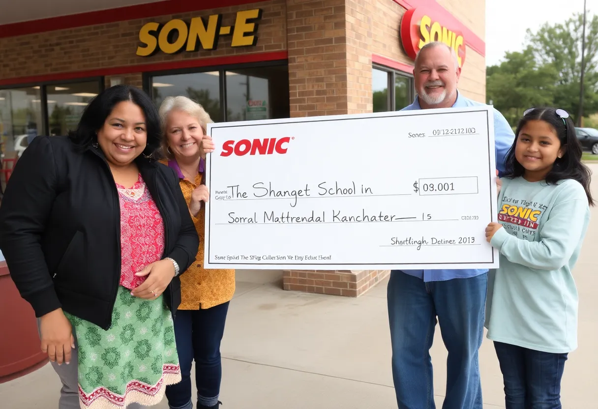 Check presentation from Sonic Drive-In to Columbia public schools
