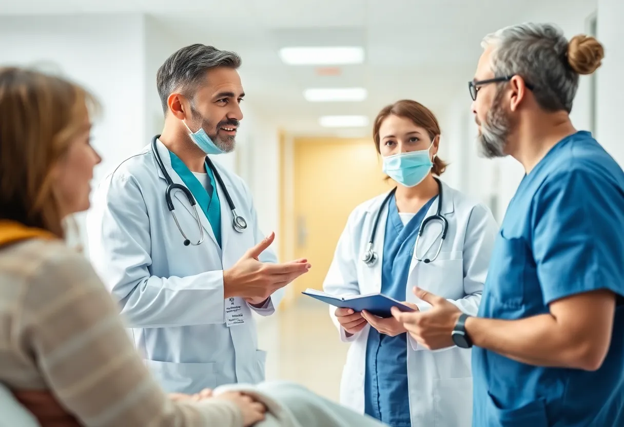 Healthcare professionals providing care in a South Carolina hospital