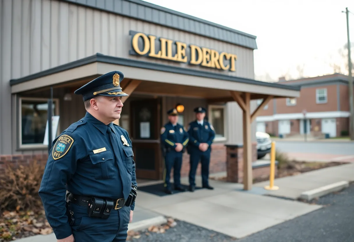 An illustration depicting community policing and safety in South Congaree.