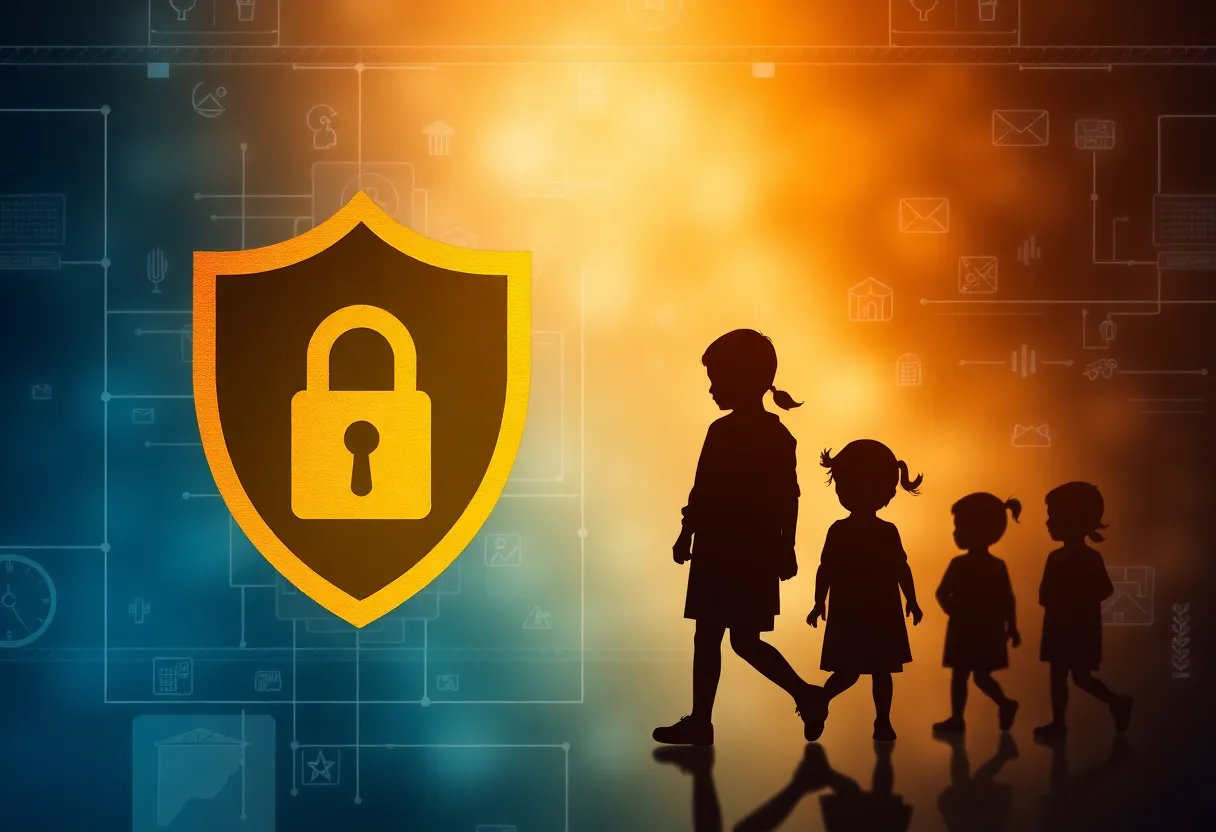 Symbolic representation of child protection against exploitation