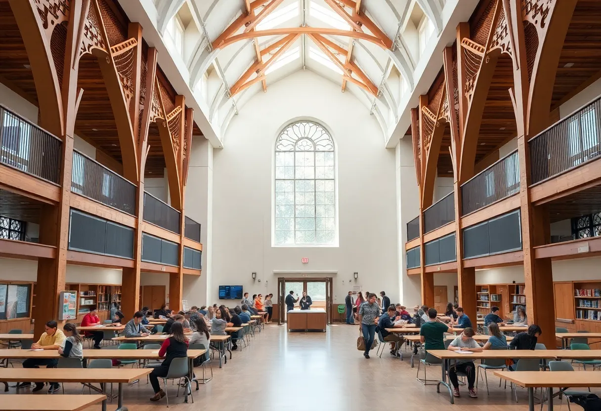 College Place grand opening ceremony with community members