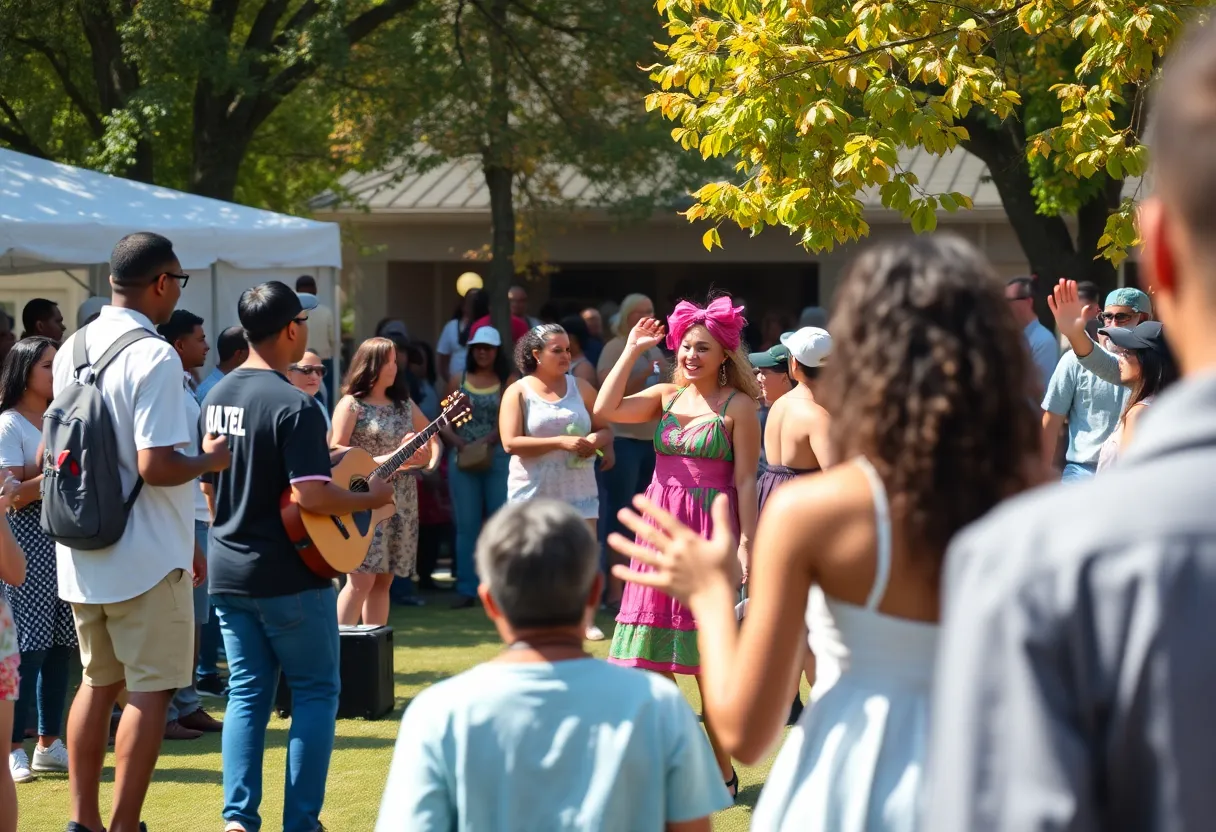 Community members enjoying fall arts events in Columbia