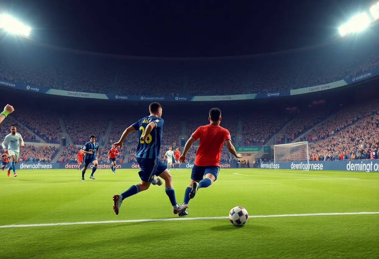 El Paso Locomotive FC players in action during their match against Lexington SC