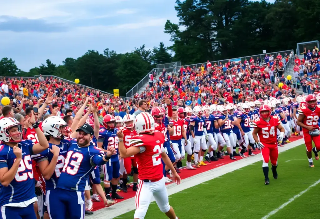 Action shot from a Midlands high school football game during week 9.
