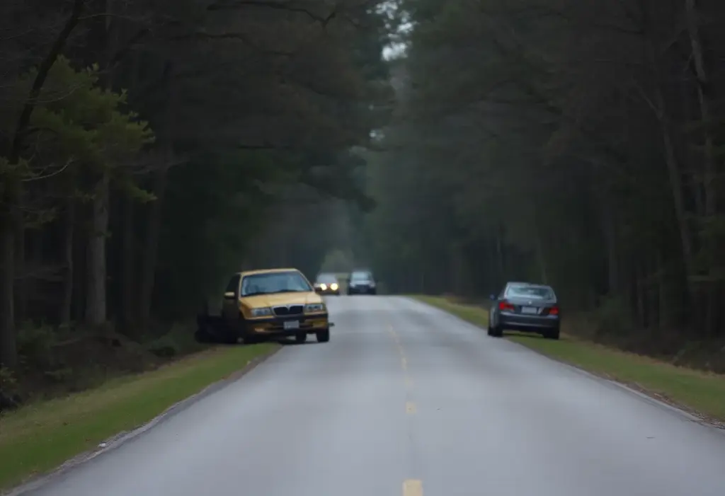 Scene of a quiet road in Lexington County