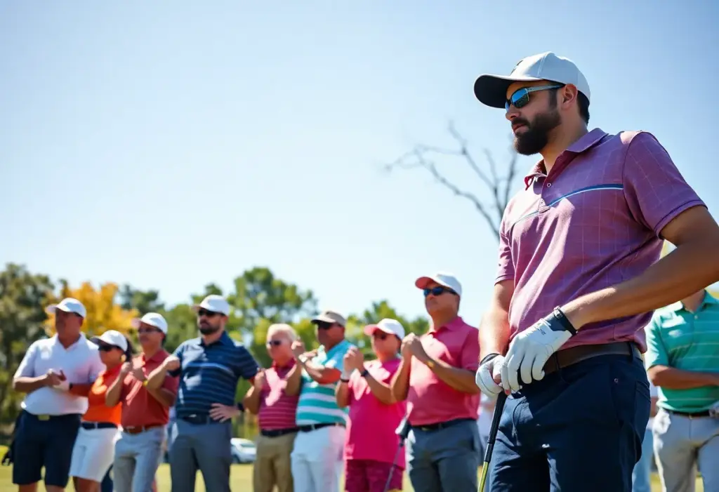 Participants in the University of South Carolina golf tournament at Fort Jackson Golf Club