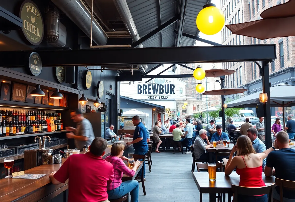 Interior of Voodoo Brewing Co. brewpub in Lexington