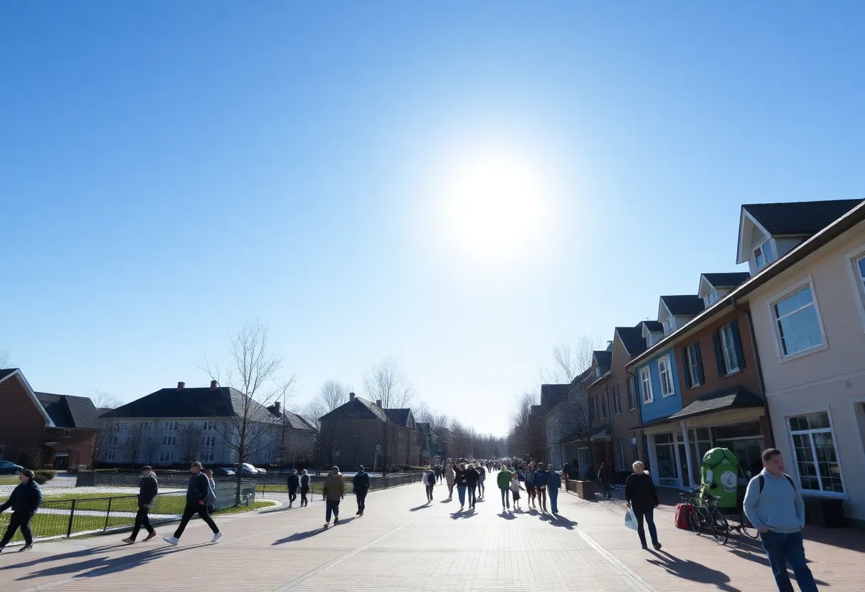 People enjoying a sunny December day in Lexington, SC