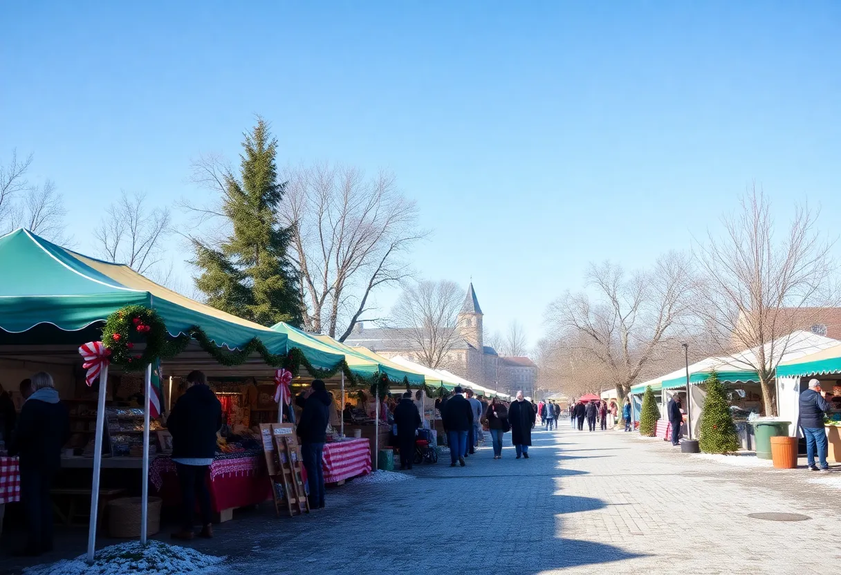 Winter morning in Lexington SC with clear skies