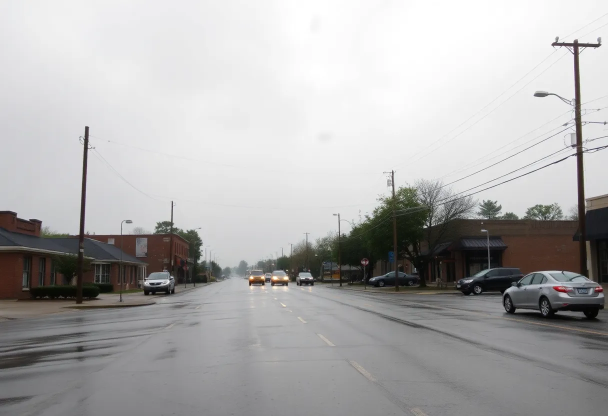Gloomy and rainy weather in Lexington, SC during the morning