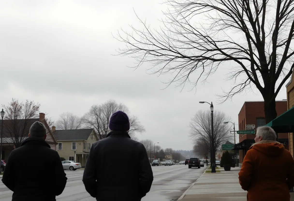 Cloudy winter weather in Lexington SC
