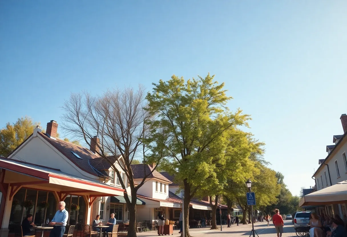Sunny day with blue skies in Lexington SC