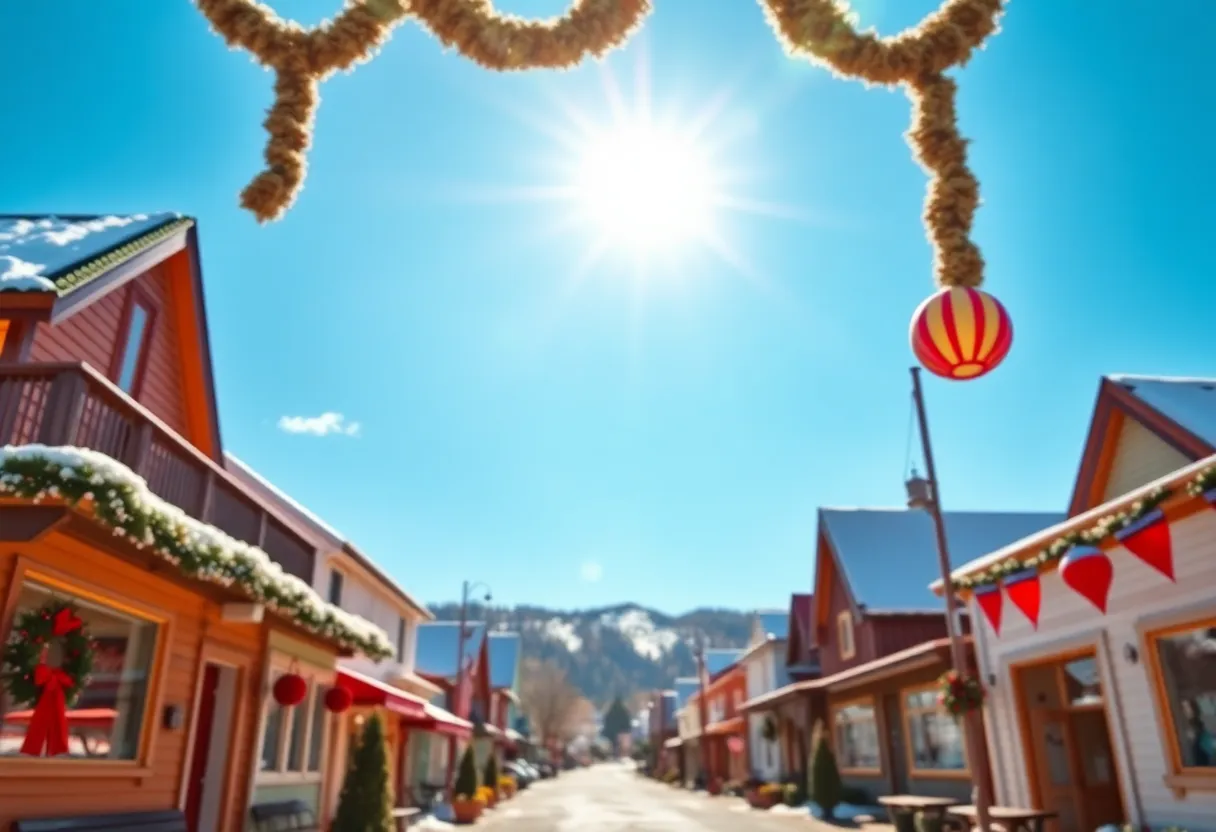 A sunny New Year's Day scene in Lexington, SC with clear skies