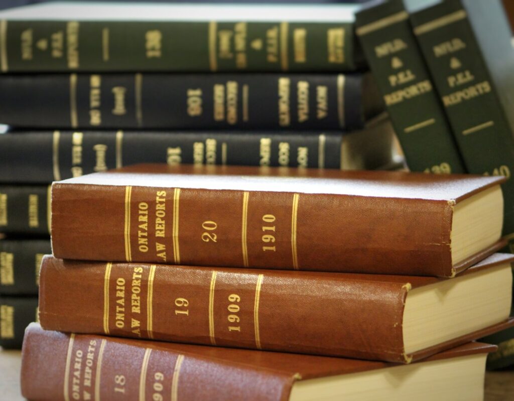 Row of law books
