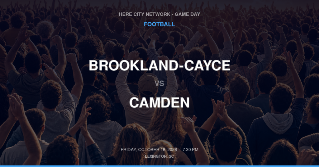 Brookland-Cayce vs. Camden — Football Game Day — Camden, SC — Oct 16, 2026