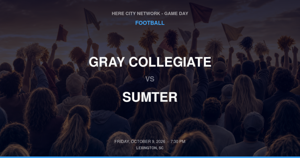 Gray Collegiate vs. Sumter — Football Game Day — Sumter, SC — Oct 9, 2026
