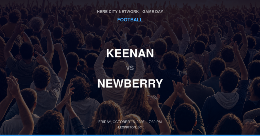 Keenan vs. Newberry — Football Game Day — Newberry, SC — Oct 16, 2026
