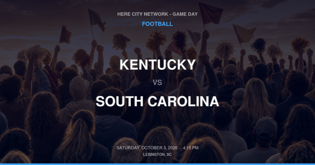 Kentucky vs. South Carolina — Football Game Day — Columbia, SC — Oct 3, 2026