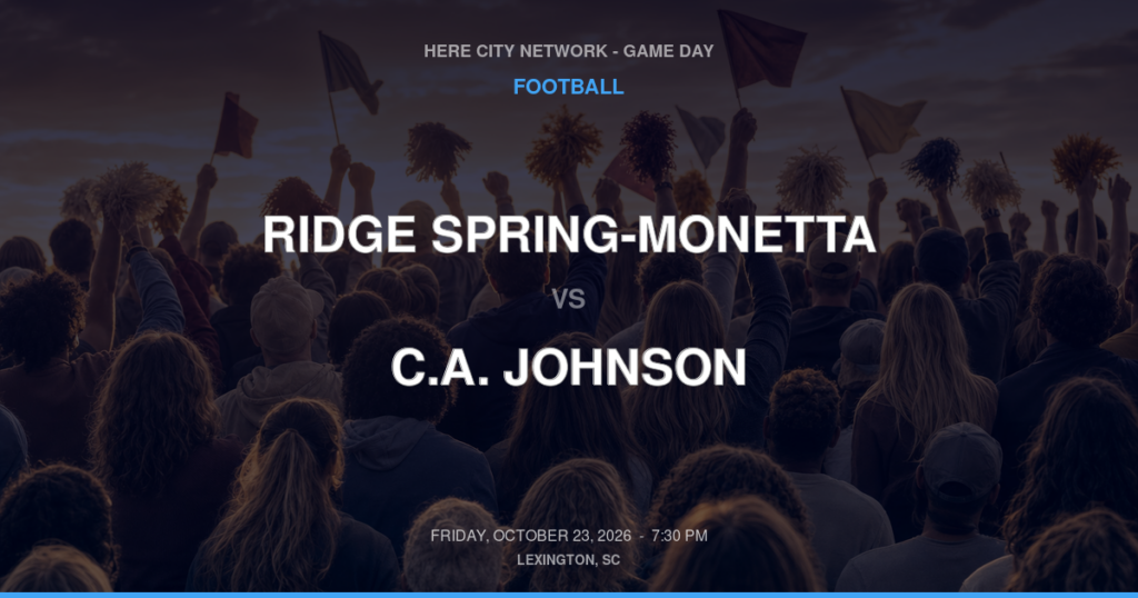 Ridge Spring-Monetta vs. C.A. Johnson — Football Game Day — Columbia, SC — Oct 23, 2026