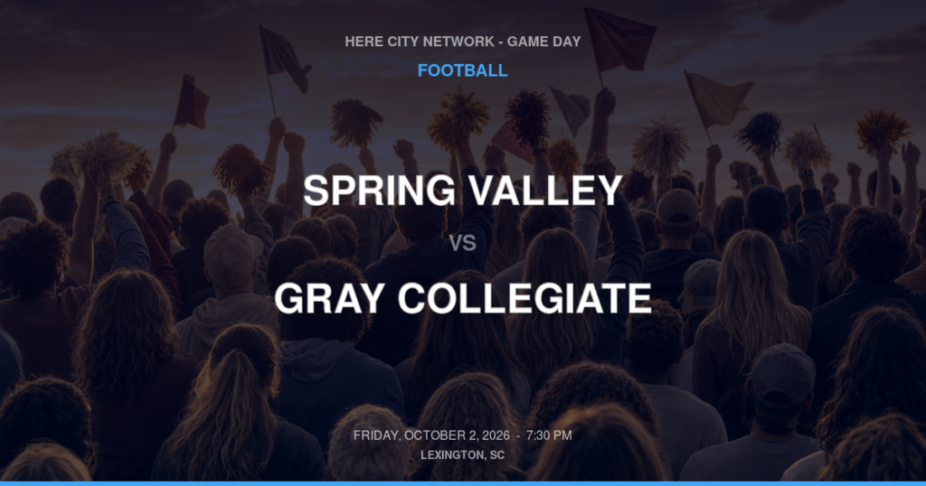 Spring Valley vs. Gray Collegiate — Football Game Day — West Columbia, SC — Oct 2, 2026