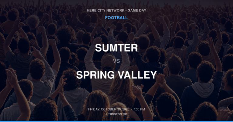 Sumter vs. Spring Valley — Football Game Day — Columbia, SC — Oct 30, 2026