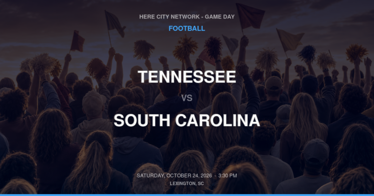 Tennessee vs. South Carolina — Football Game Day — Columbia, SC — Oct 24, 2026