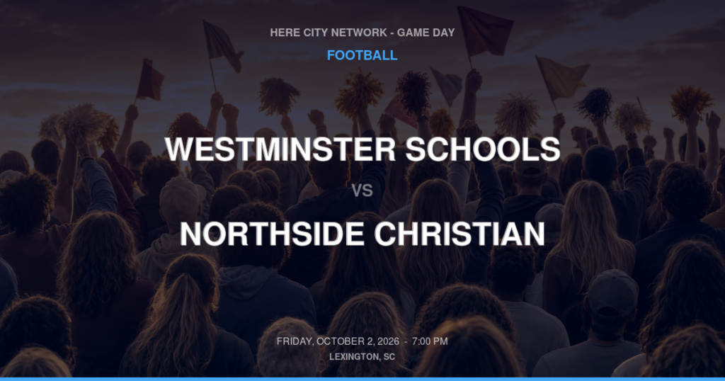 Westminster Schools vs. Northside Christian — Football Game Day — Lexington, SC — Oct 2, 2026