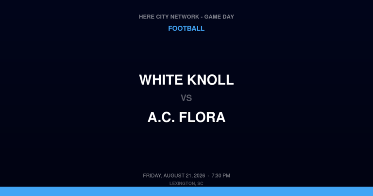 White Knoll vs. A.C. Flora — Football Game Day — Lexington, SC — Aug 21, 2026