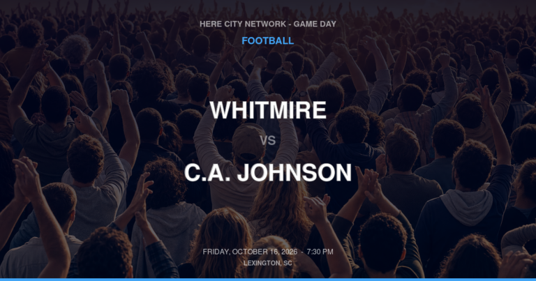 Whitmire vs. C.A. Johnson — Football Game Day — Columbia, SC — Oct 16, 2026